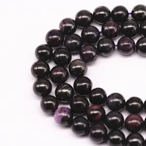 Top Quality Loose 8mm 10mm Purple Sugilite Bead Strands Smooth Round Gemstone Beads for Bracelet Making