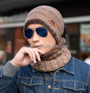 Commercio all'ingrosso Acrilico Morbido di Spessore del Filato di Inverno del Knit Slouchy uomini in pile Beanie Del <span class=keywords><strong>Cappello</strong></span> Della <span class=keywords><strong>Sciarpa</strong></span> <span class=keywords><strong>e</strong></span> Set - Product Image 3