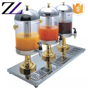 Wholesale refrigerated glass beverage dispenser plastic multi 3 compartment commercial cold drink dispenser