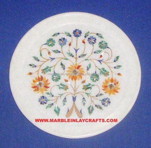 Plaque d'incrustation en marbre fabriquée à la main - Product Image 1