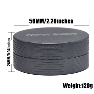 Moulin à tabac en aluminium 56MM 2 pièces avec dents en diamant tranchantes accessoires de moulins à tabac - Product Image 5