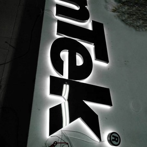 Back-Lit Outdoor Aço Inoxidável 3d Led Light up Sign Custom - Product Image 2