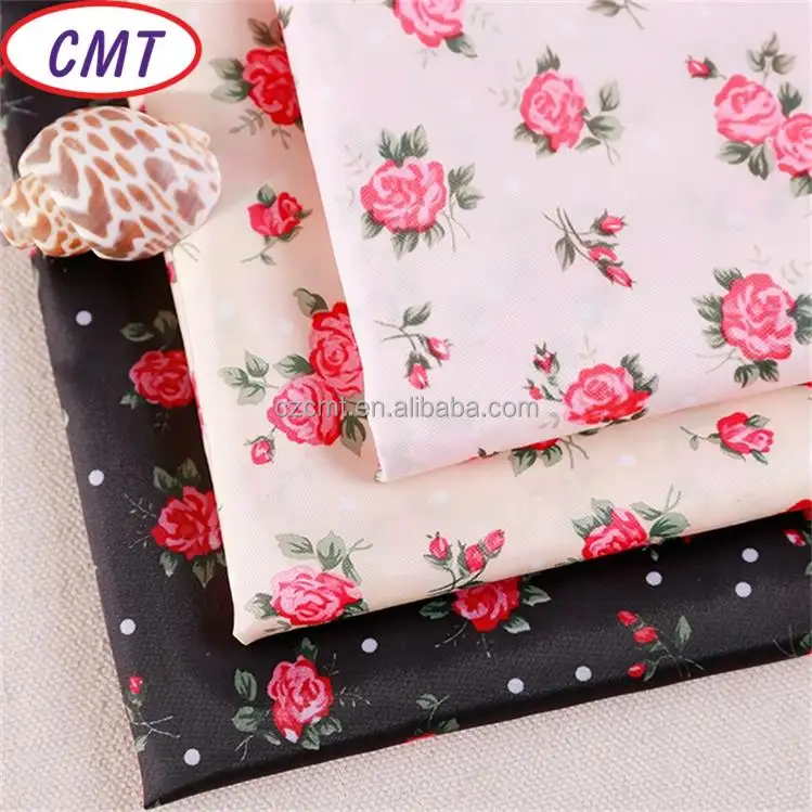 CMT tissu 100% polyester imprimé fleur, offre spéciale