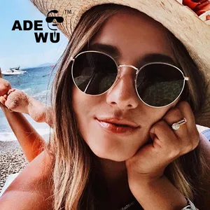 ADE WU Rotonda del Metallo di Stile di <span class=keywords><strong>Occhiali</strong></span> <span class=keywords><strong>Da</strong></span> <span class=keywords><strong>Sole</strong></span> 2018 Delle Donne Degli Uomini Retro di Disegno di Marca <span class=keywords><strong>Occhiali</strong></span> <span class=keywords><strong>Da</strong></span> <span class=keywords><strong>Sole</strong></span> Oculos De Sol - Product Image 1