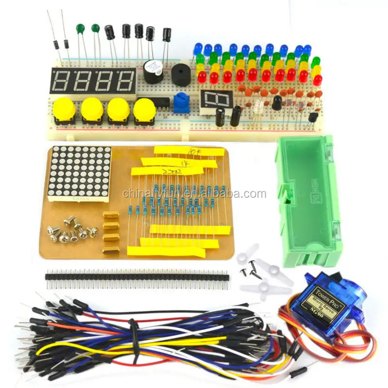 Electronic Parts Pack Learning Kit for Arduino Breadboard LED Resistor Capacitor