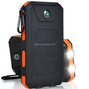 10000mAh di động năng lượng mặt trời bảng điều chỉnh sạc không thấm nước bên ngoài pin gói với Dual USB Micro USB giao diện đầu vào cho điện thoại di động - Product Image 1