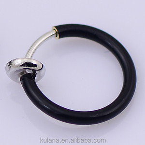Caliente con Clip Boby <span class=keywords><strong>labio</strong></span> de la nariz del oído Fake Piercing anillos Stud Punk Goth <span class=keywords><strong>falso</strong></span> pendientes de <span class=keywords><strong>aro</strong></span> Septum - Product Image 3