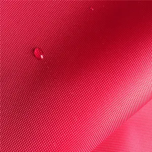 Pabrik grosir 420D dilapisi PVC merah Oxford tahan air luar tenda bagasi kain