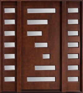 Diseño personalizado de caoba Prehung madera puertas - Product Image 3