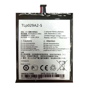 Batería de Polímero de Litio de <span class=keywords><strong>3</strong></span>.8V 2910mAh TLP029A2 para Teléfono Móvil <span class=keywords><strong>Alcatel</strong></span> <span class=keywords><strong>Idol</strong></span> <span class=keywords><strong>3</strong></span> 5.5 - Product Image 1