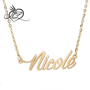 Small Handwriting Name Necklace Celebrity Gift, Nicole