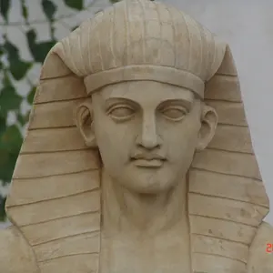 Disegno popolare intaglio a mano a grandezza naturale antico Egitto pietra di marmo man statua di figura per outsdie decorazione