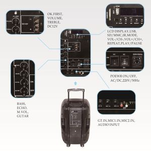 15 pollici professionale powered sistema di altoparlanti amplificati con <span class=keywords><strong>bluetooth</strong></span> - Product Image 3