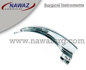 Laryngoscope à lame McIntosh Fig. 3 instruments chirurgicaux manuels en acier inoxydable de 130 mm, de haute qualité, personnalisés, certifiés CE - Product Image 2