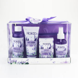 Lüks banyo hediye seti yeni tasarım lavanta ve yasemin mor banyo hediye seti losyon duş jeli kabarcık fırçalayın - Product Image 5