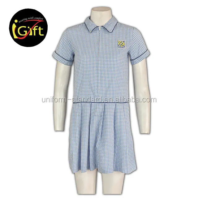 Camisa blanca de manga corta para niñas, uniforme escolar, barata, venta al por mayor