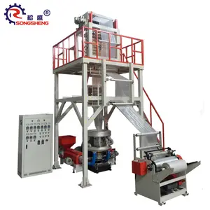 Songsheng Single Layers Polythene Blown HDPE LDPE PLA PBAT ECO Shrink Plastic Film Blowing Machine