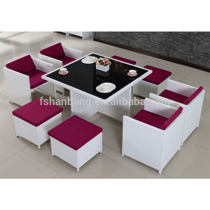 Ensemble <span class=keywords><strong>de</strong></span> table <span class=keywords><strong>en</strong></span> rotin <span class=keywords><strong>de</strong></span> <span class=keywords><strong>jardin</strong></span> gain <span class=keywords><strong>de</strong></span> place, ensemble <span class=keywords><strong>de</strong></span> salle à manger d'extérieur - Product Image 6