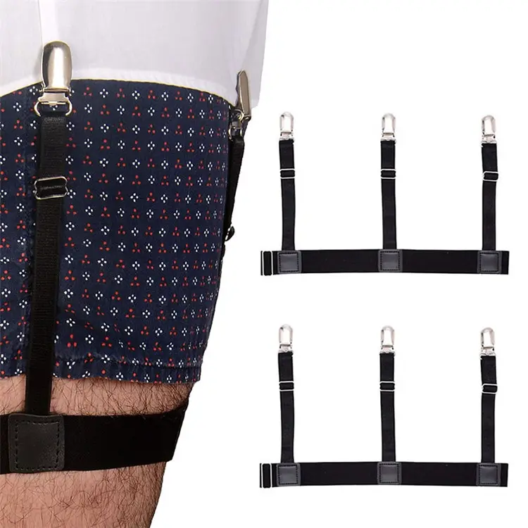 Mens Shirt Stays Suspenders Elastic Uniform Business Style Suspender Shirt Garters Belt For Men Wear