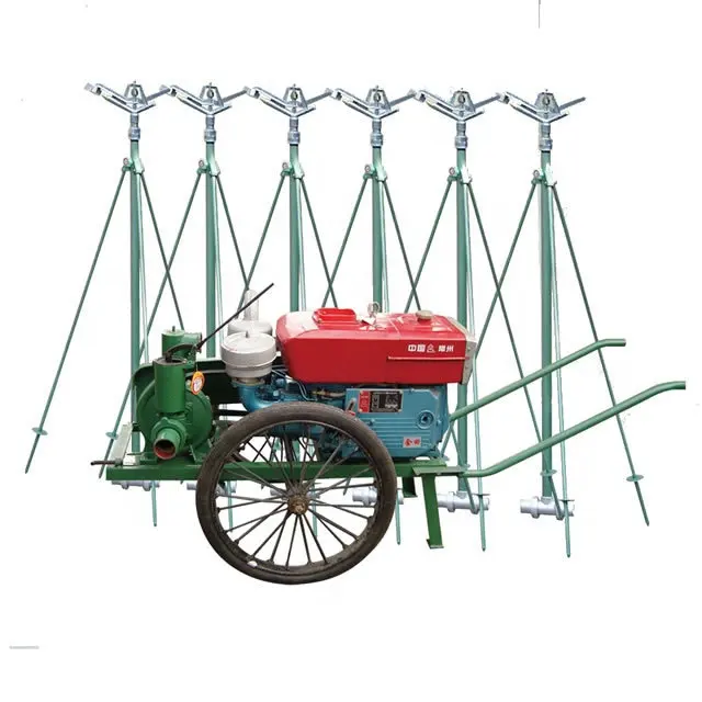 High Quality Agriculture Portable 7 hp Diesel Engine machine with 10 sprinklers