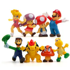 8 adet süper Mario Bros Luigi mantar Toad prenses figürü süper Mario yoshi PVC hediye çocuk için oyuncak Mario Bros