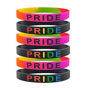 Kustom ukuran dewasa tempat warna Debossed diisi dalam kebanggaan gelang silikon <span class=keywords><strong>Gay</strong></span> gelang kebanggaan untuk wanita - Product Image 1