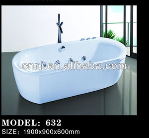 (632) de gran tamaño oval independiente bañera del masaje - Product Image 1