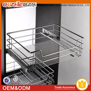 Correderas cocina cajón de almacenamiento cesta platos basket pull out cocina canasta de acero inoxidable - Product Image 3