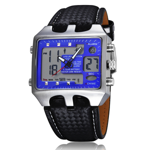 OHSEN AD0930 orologio sportivo analogico digitale movimento orologio con data settimanale 5ATM impermeabile da immersione orologio quadrato per uomo - Product Image 3