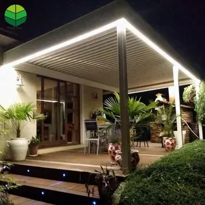 Bâche recouvrante de Patio avec éclairage Led, Pergola d'extérieur en vinyle, à porter sur un toit, nouvelle collection