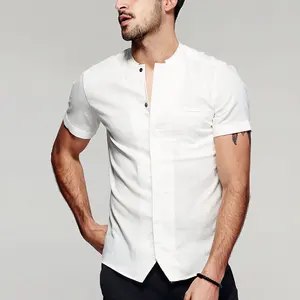 Hoge Kwaliteit Witte Stijlvolle Heren Slim Fit Formele Shirts Nieuwste Shirts Patroon Voor Mannen