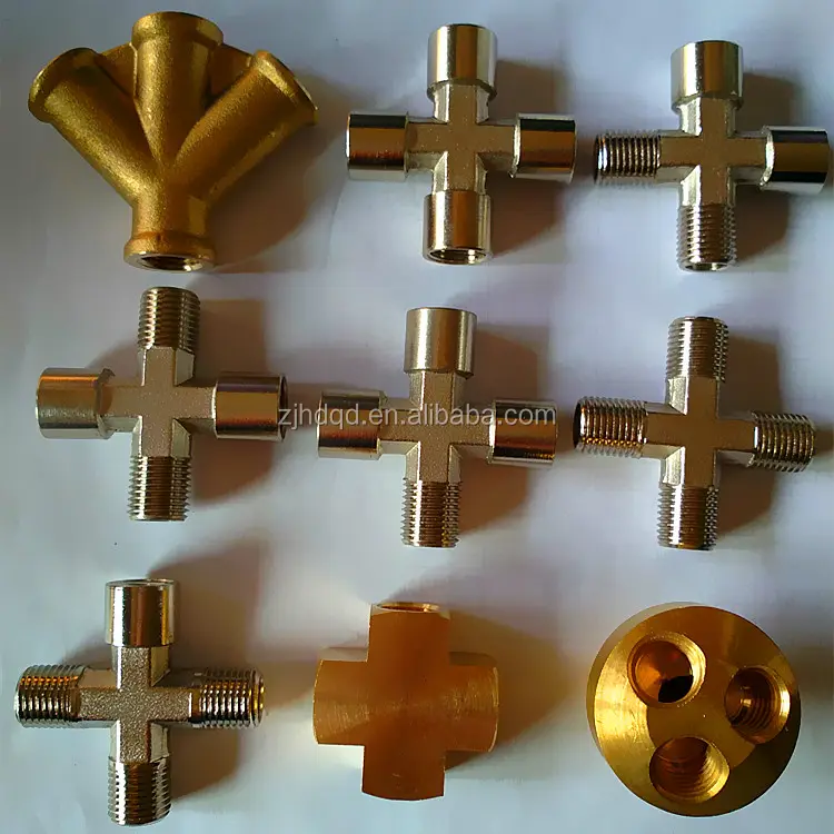 Factory air hose brass fitting ,customsized pipe fitting (male ,female Y ,W ,T type hose bard fitting )