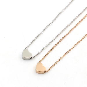 Vendita calda di <span class=keywords><strong>san</strong></span> <span class=keywords><strong>Valentino</strong></span> 18k Oro Rosa <span class=keywords><strong>Collana</strong></span> di Gioielli In Argento In Acciaio Inox Piccolo Pendente Del Cuore Della <span class=keywords><strong>Collana</strong></span> - Product Image 1