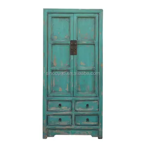 Muebles pintados para dormitorio de china, venta al por mayor, armarios de madera antiguos