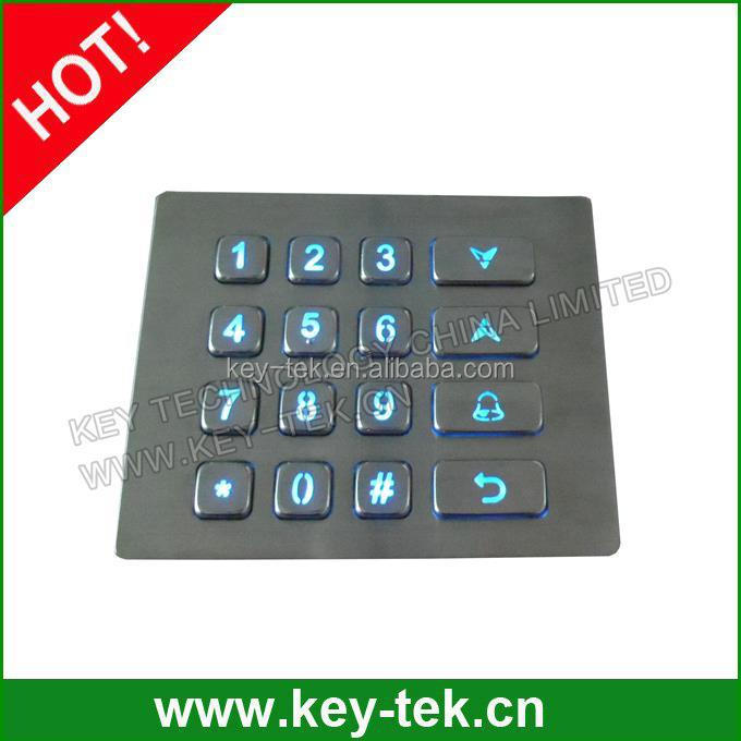 16 ключи IP65 динамический водостойкая клавиатура с подсветкой