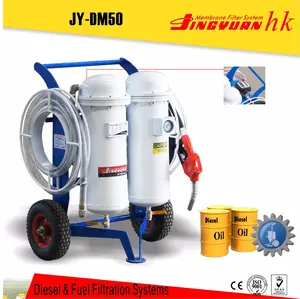 mobile trolley double tanks 2 grade fuel oil filtration system water separator for field work