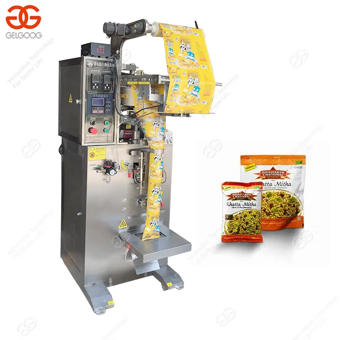 Gelgoog kurkure namkeen pouch packing machine Price