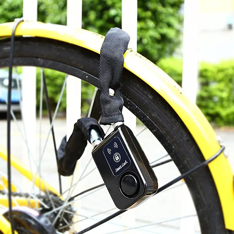 Customized 산 bike 오토바이 체인 alarm 자물쇠는 와 siren 진동 bluetooth smart lock