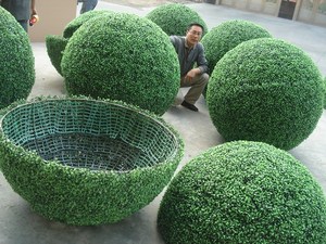 Guangzhou fábrica artificial topiary bola de heno bola de madera de boj - Product Image 2