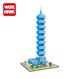 Wise Hawk Intelligenz Diamant block Spielzeug Taipei Architektur Kinder Lernspiele