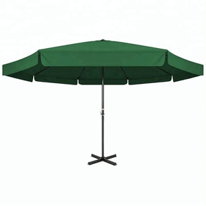 <span class=keywords><strong>Parasol</strong></span> de jardin <span class=keywords><strong>rond</strong></span> et extérieur de 16 pieds, <span class=keywords><strong>parasol</strong></span> à poteau central en aluminium valanced de 5m avec base croisée pour cour - Product Image 2