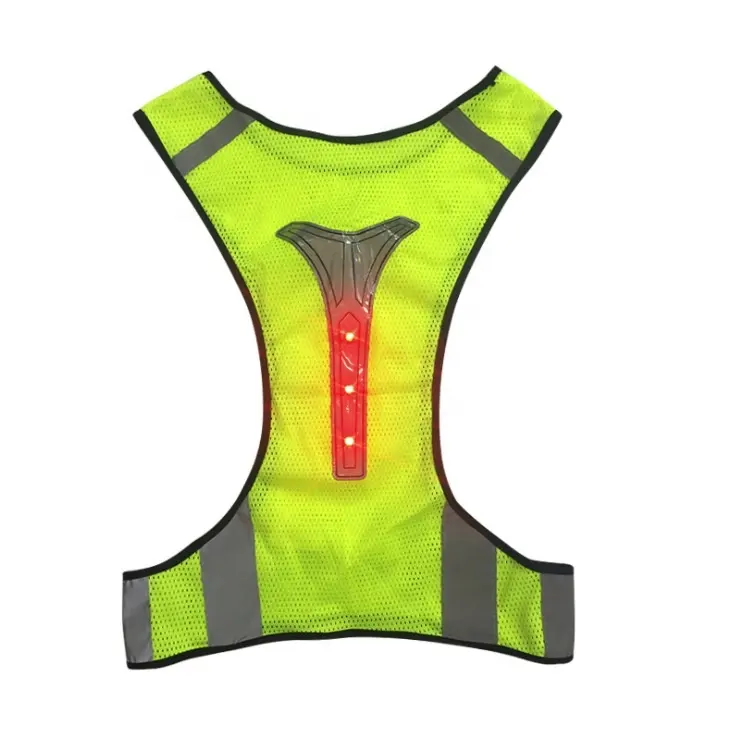 Sport Led Flashing Lighted Traffic With Led Light Reflective Safety Vest For Running,Walking