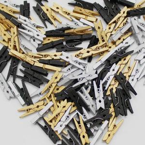 <span class=keywords><strong>Pinzas</strong></span> <span class=keywords><strong>de</strong></span> <span class=keywords><strong>Madera</strong></span> para <span class=keywords><strong>Manualidades</strong></span> <span class=keywords><strong>de</strong></span> 25 mm, Plateadas/Doradas/Negras, Mini <span class=keywords><strong>Pinzas</strong></span> para Fotos, Clips para Papel - Product Image 2