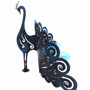 Personalizzato <span class=keywords><strong>moderno</strong></span> arte del metallo artificiale a grandezza naturale statua giardino casa cortile decor pavone arte sedia mobili scultura in acciaio inossidabile - Product Image 4