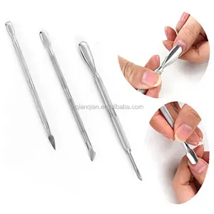 Removedor de cutícula para unha, garfo de metal para remoção de cutícula, ferramentas de manicure e pedicure