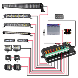 Éclairage de voiture LED 12V, couleur verte, panneau de commutation 8 gang, panneau de commutation à bascule, boutons poussoirs, voitures et accessoires - Product Image 3