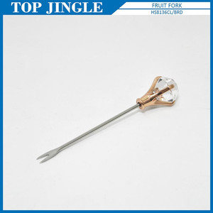 Petite fourchette à dessert colorée rigide en forme de diamant - Product Image 1