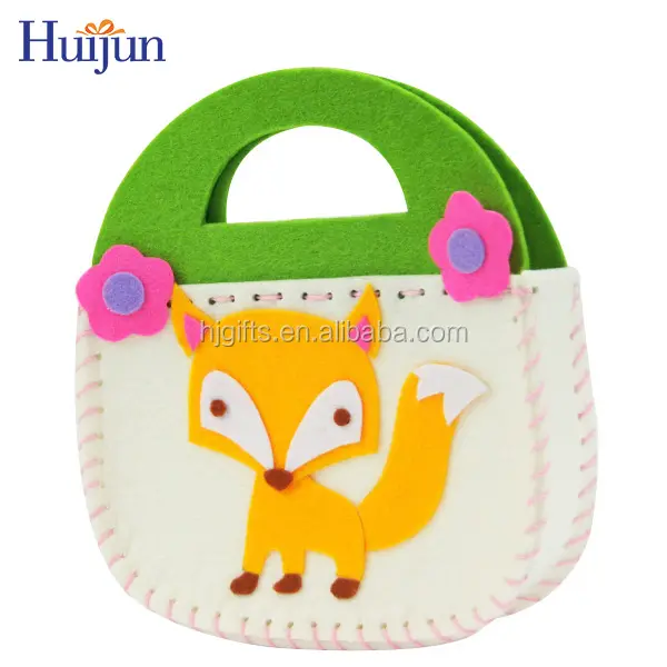 Wholesale Child Cute Handmade Bag DIY Felt Bag Cartoon Animal DIY Craft Bags Sewing Kits Education Toys