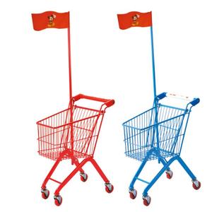 Kinderen Metalen Speelgoed Gift Winkelwagentje <span class=keywords><strong>Mini</strong></span> Shopping Trolley met Vlag Ontwerp