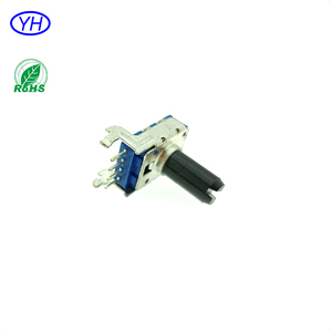 Fabricante profesional 10K 20K 50k 100K 250K 500K ohm 11mm B103 B503 Potenciómetro con eje aislado con clic central - Product Image 5